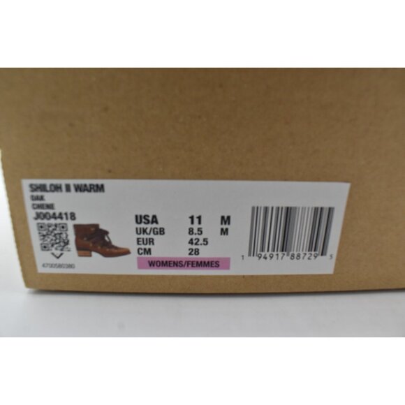 Merrell Womens Size 11 Shiloh II Warm Oak Leather Lace Up Boots Shoes - Picture 11 of 11